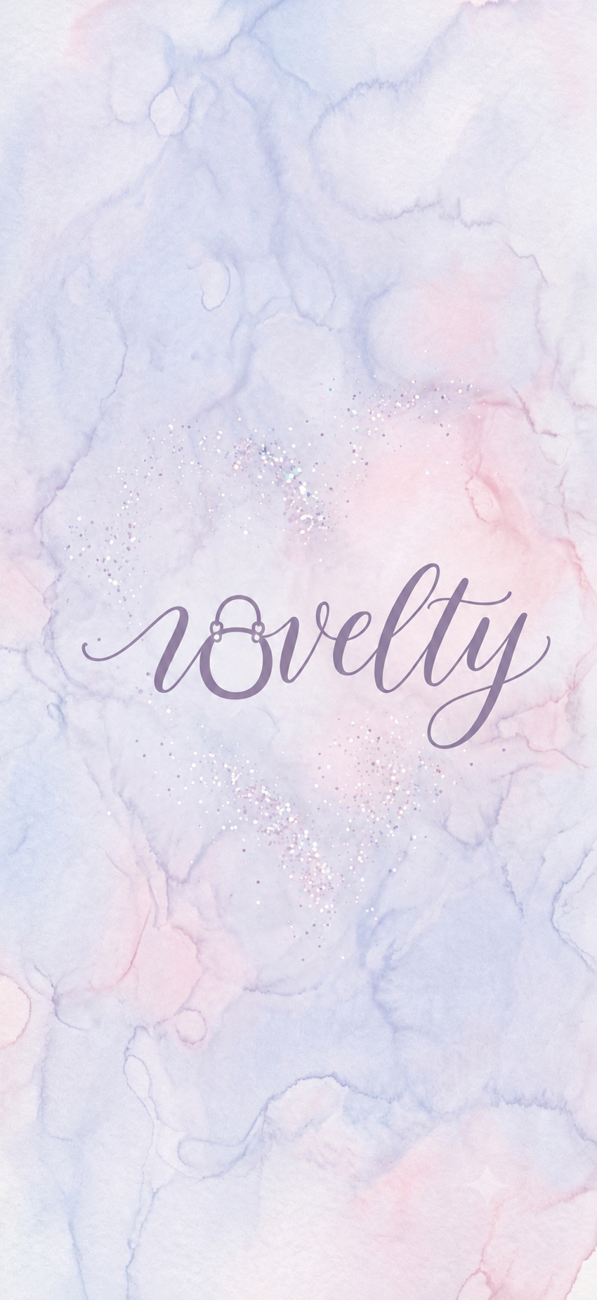 هوية Novelty بالموف على خلفية رخامية وردية وسماوية